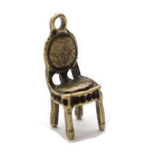 Zawieszka metalowa Charms ScrapBerry's Krzesło Brąz, 27mm